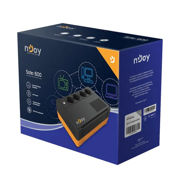 UPS NJOY Soter 600 600VA 360W Negru