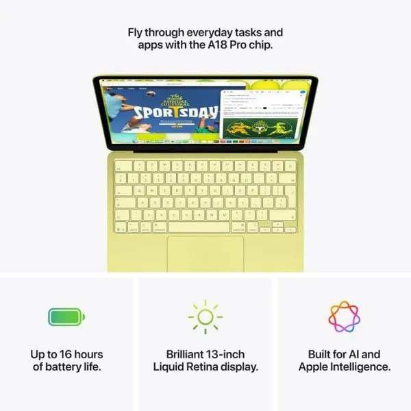 Laptop APPLE MacBook Neo 13 Retina A18 Pro 8GB 256GB Citrus - imagine 6