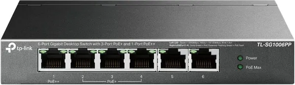 Switch TP-LINK TL-SG1006PP 6 Porturi Gigabit PoE++ 64W