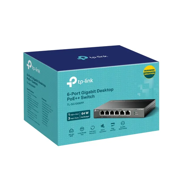 Switch TP-LINK TL-SG1006PP 6 Porturi Gigabit PoE++ 64W - imagine 4