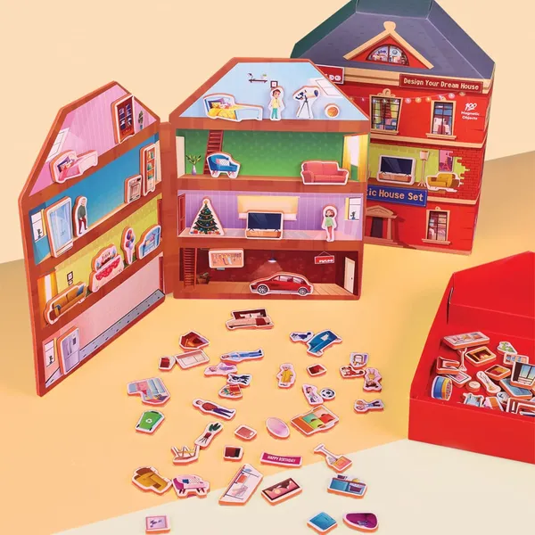 Joc Magnetic PUEDO TOYS Construiește-ți Casa Spumă EVA 3+ - imagine 9