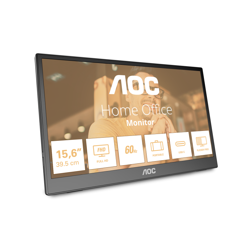 Monitor Portabil AOC 16T3EA IPS Full HD USB-C 15.6"