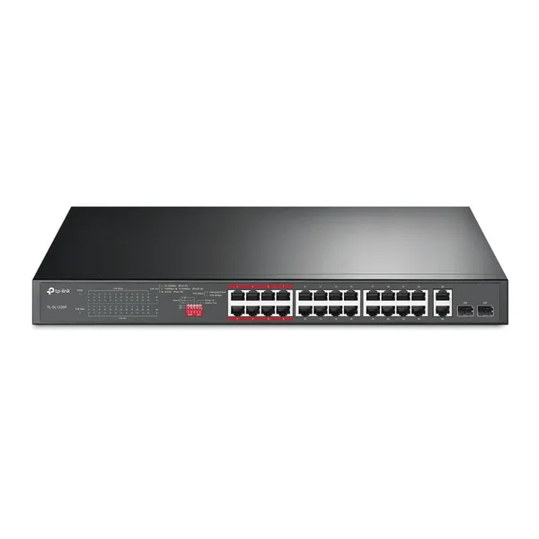 Switch TP-LINK TL-SL1226P 24 Porturi 10/100Mbps PoE+ 2x SFP - imagine 2
