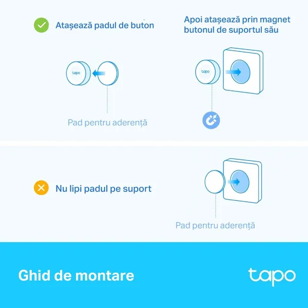 Buton Smart TP-LINK Tapo S200D WiFi Alb - imagine 6