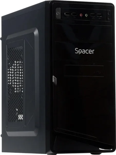 Carcasă PC SPACER SPC-MOON Mini Tower mATX Negru - imagine 3