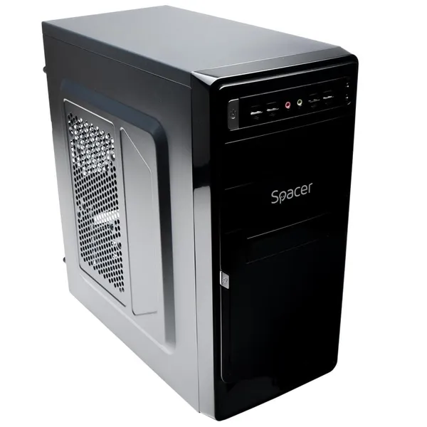 Carcasă PC SPACER SPC-MOON Mini Tower mATX Negru - imagine 8