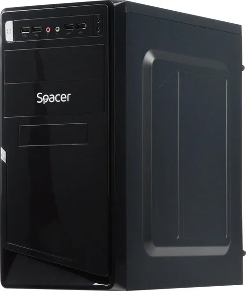 Carcasă PC SPACER SPC-MOON Mini Tower mATX Negru - imagine 4