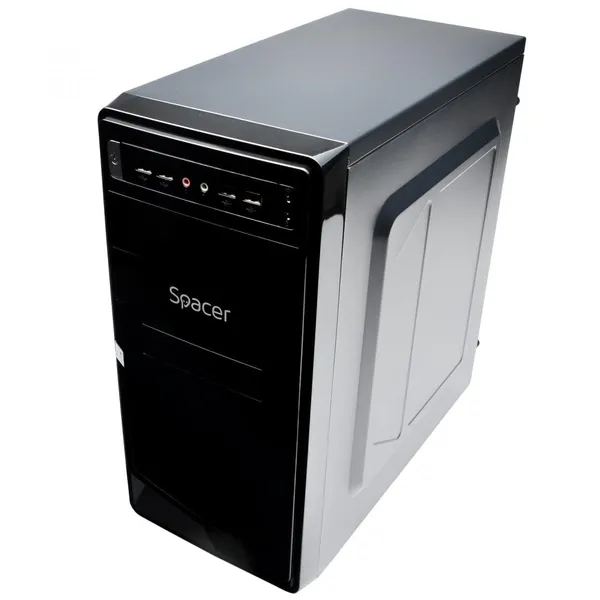 Carcasă PC SPACER SPC-MOON Mini Tower mATX Negru - imagine 2