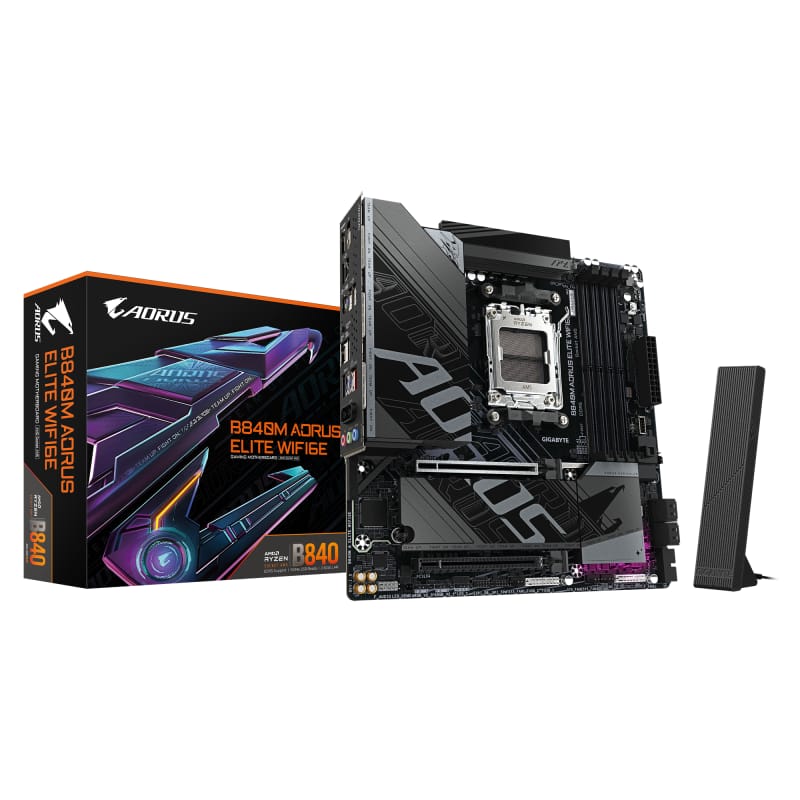 Placă de bază GIGABYTE B840M AORUS ELITE WIFI6E AM5 mATX