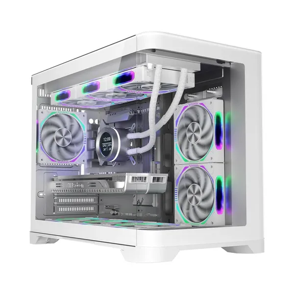 Carcasă PC 1STPLAYER UV6 Cube Tower ARGB Alb