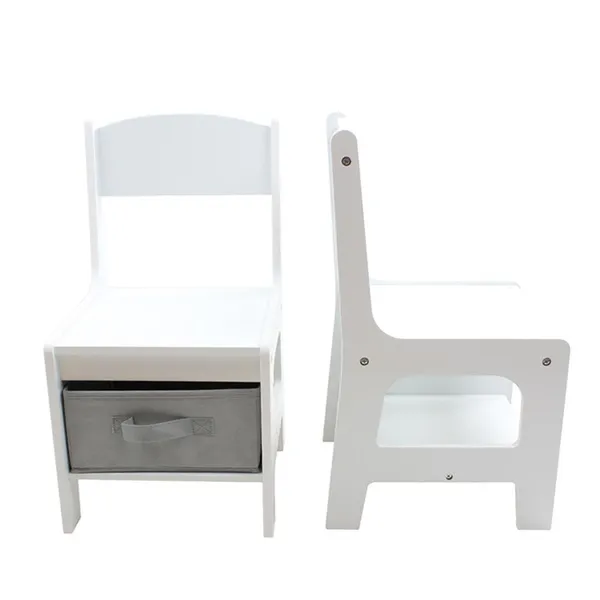 Set Masută și 2 Scaune Copii U-GROW Alb MDF UGMS-5601-GR - imagine 5