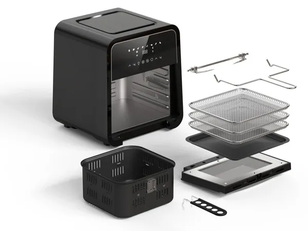 Friteuză cu aer cald HEINNER MasterFry HAF-B12BK2000 12L 2000W Negru - imagine 4