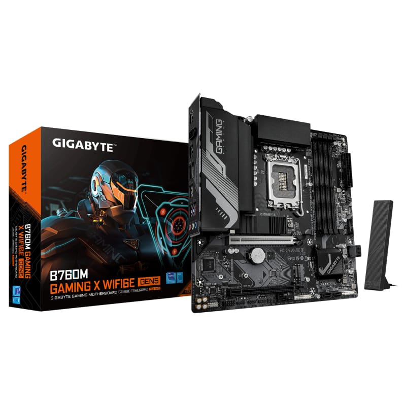 Placă de bază GIGABYTE B760M Gaming X WiFi6E Gen5 LGA 1700 DDR5 Micro-ATX