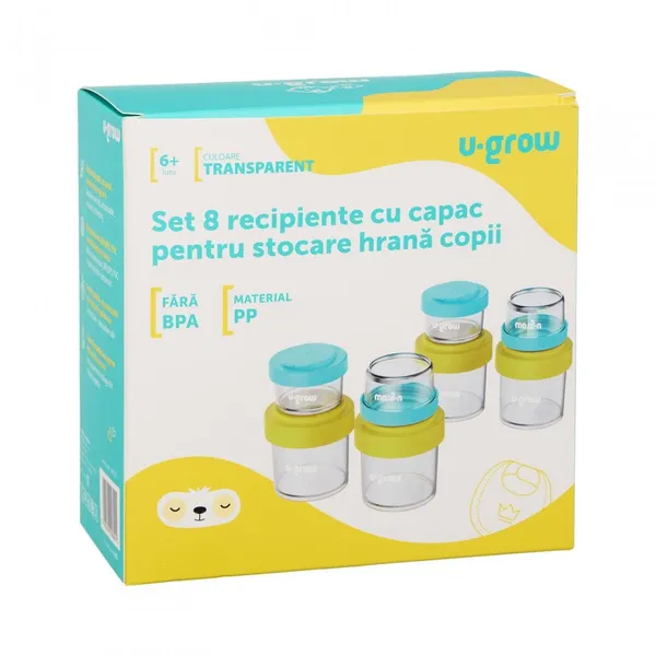 Set Recipiente U-GROW 8 Piese 4x80ml 4x220ml - imagine 6