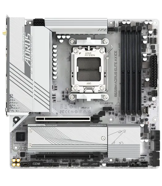 Placă de bază GIGABYTE B650M AORUS ELITE AX ICE AM5 DDR5 Alb - imagine 3