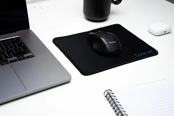 Mousepad SPACER SP-PAD-S Negru 220x180mm - imagine 3
