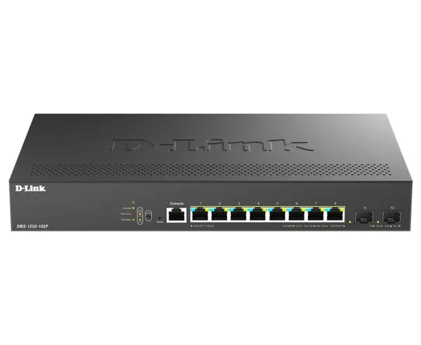 Switch D-LINK DMS-1250-10SP 8 Porturi Gigabit 2 SFP+ Rackabil