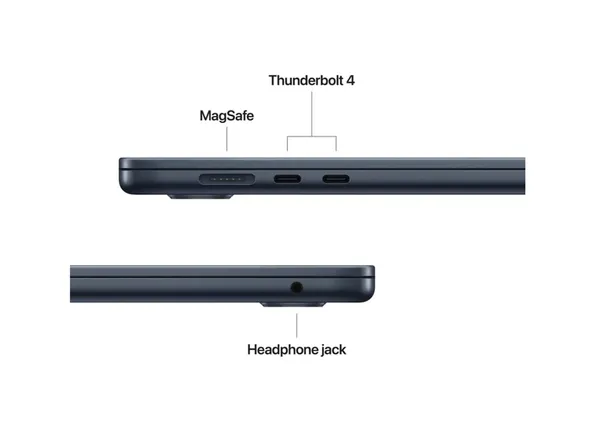 Laptop APPLE MacBook Air 15.3 M4 16GB 512GB Midnight - imagine 3