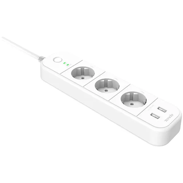 Prelungitor TENDA SP15 Wi-Fi Smart 3 Prize 2 USB Alb - imagine 3