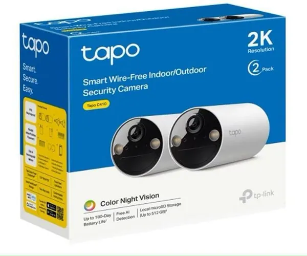 Cameră Supraveghere Wireless TP-LINK TAPO C410 2-Pack 4K - imagine 7