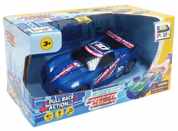 Mașinuță CEVODLE Racer Scara 1/24 Albastru Lumini Sunete - imagine 2