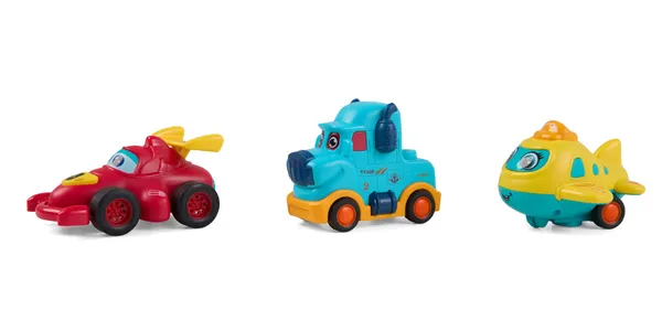 Set 3 Vehicule prin Inerție MOMKI Diverse Modele și Culori