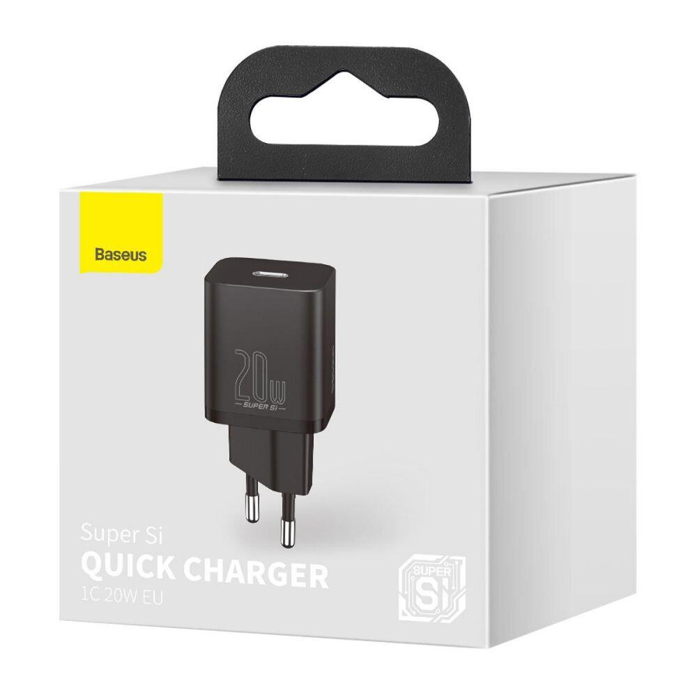 Încărcător BASEUS Super Si Quick Charge 20W USB Type-C Negru - imagine 4
