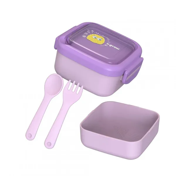 Caserolă 2 în 1 U-GROW cu Linguriță și Furculiță Mov - imagine 3