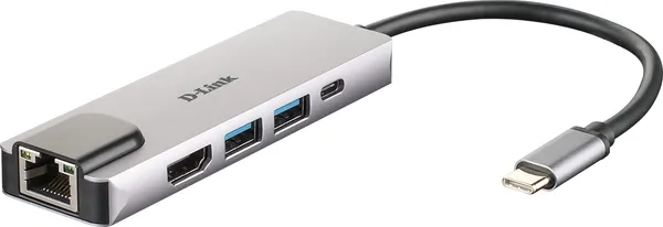 Hub USB D-LINK DUB-M520 5-in-1 Argintiu