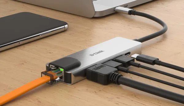 Hub USB D-LINK DUB-M520 5-in-1 Argintiu - imagine 4