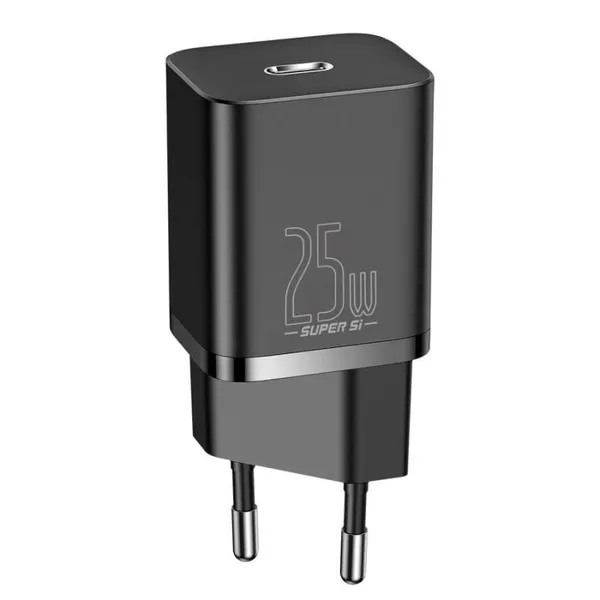 Încărcător BASEUS Super Si Quick Charge 25W USB Type-C Negru - imagine 2