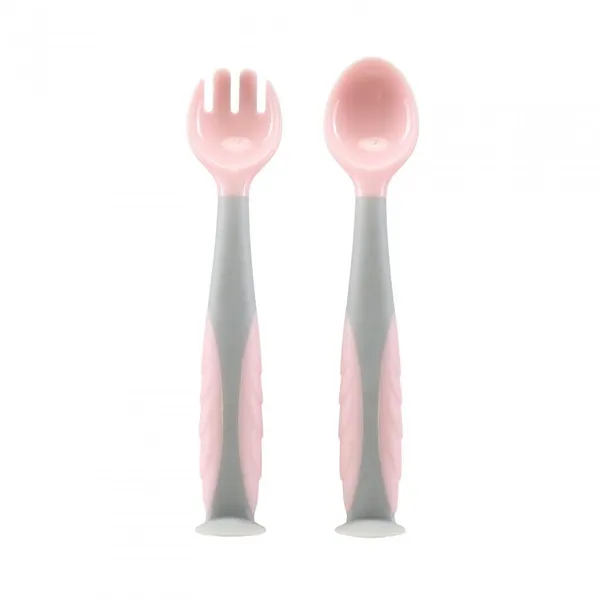 Set Linguriță și Furculiță U-GROW Roz UG-218PK