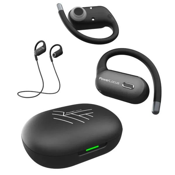 Căști POWERLOCUS Move Wireless Bluetooth 5.3 Negru