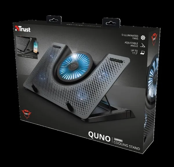 Stand Cooler Laptop TRUST GXT 1125 Quno 5 Ventilatoare Negru - imagine 8