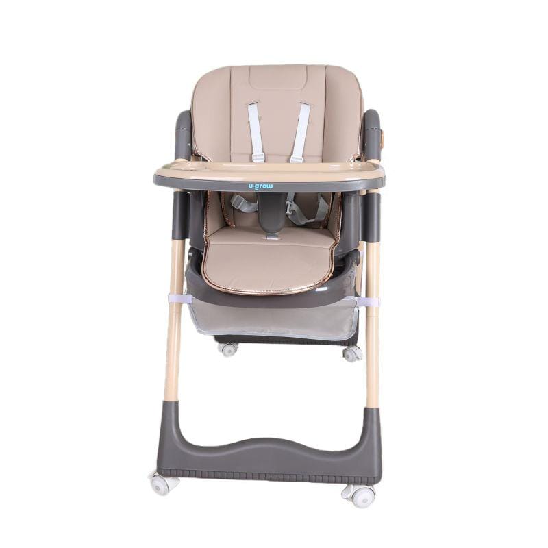 Scaun de Masă Bebe U-GROW UG-330-BR Pliabil Înălțime Reglabilă Maro