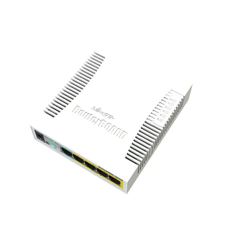 Switch MIKROTIK CSS106-1G-4P-1S 5 Porturi Gigabit SFP Alb