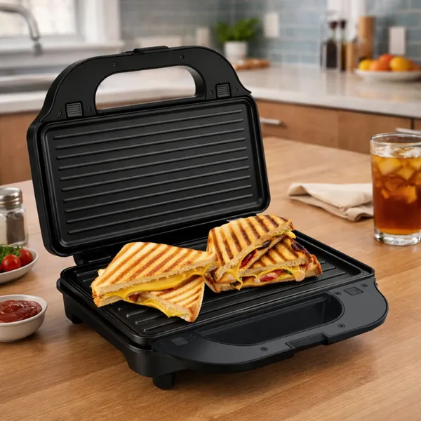 Sandwich Maker HEINNER SM-2H900BKS 900W Negru - imagine 9