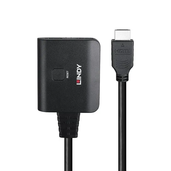 Cablu HDMI LINDY 2 Porturi 4K60 18Gbps 500mm Negru LY-38356 - imagine 4