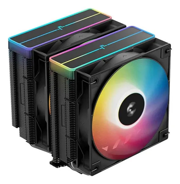 Cooler Procesor DEEPCOOL AG620 ARGB V2 Negru, 2 Ventilatoare