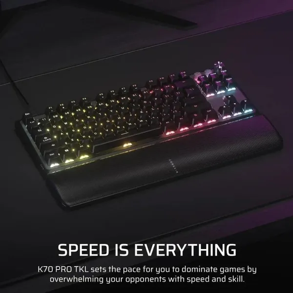 Tastatură Mecanică Gaming CORSAIR K70 PRO TKL RGB USB Negru - imagine 9
