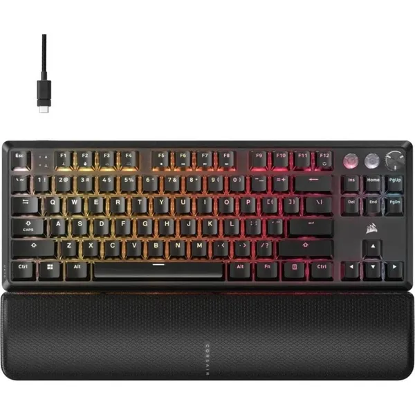 Tastatură Mecanică Gaming CORSAIR K70 PRO TKL RGB USB Negru - imagine 7
