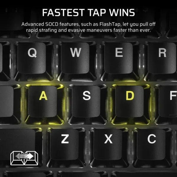 Tastatură Mecanică Gaming CORSAIR K70 PRO TKL RGB USB Negru - imagine 11