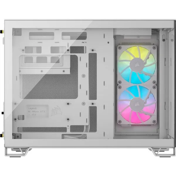 Carcasă PC CORSAIR iCUE LINK 2500X Micro ATX Dual Chamber Alb - imagine 3