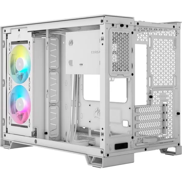 Carcasă PC CORSAIR iCUE LINK 2500X Micro ATX Dual Chamber Alb - imagine 8