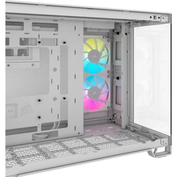 Carcasă PC CORSAIR iCUE LINK 2500X Micro ATX Dual Chamber Alb - imagine 9