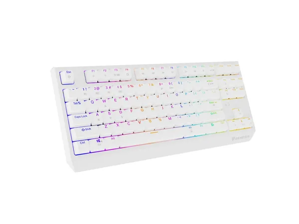 Tastatură Gaming GENESIS Thor 230 TKL Mecanică Wireless RGB Alb - imagine 7