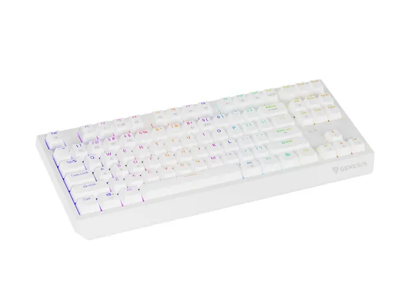 Tastatură Gaming GENESIS Thor 230 TKL Mecanică Wireless RGB Alb - imagine 9