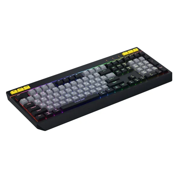 Tastatură Gaming HATOR Icefall USB RGB 1000Hz Alb-Negru - imagine 3