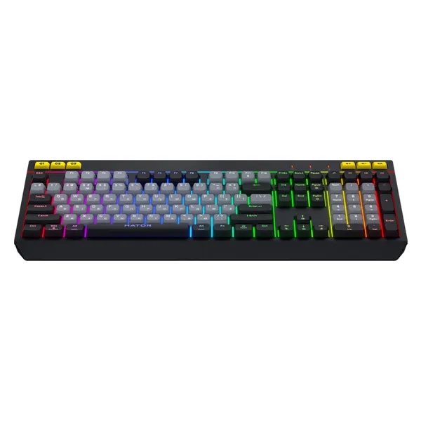 Tastatură Gaming HATOR Icefall USB RGB 1000Hz Alb-Negru - imagine 2
