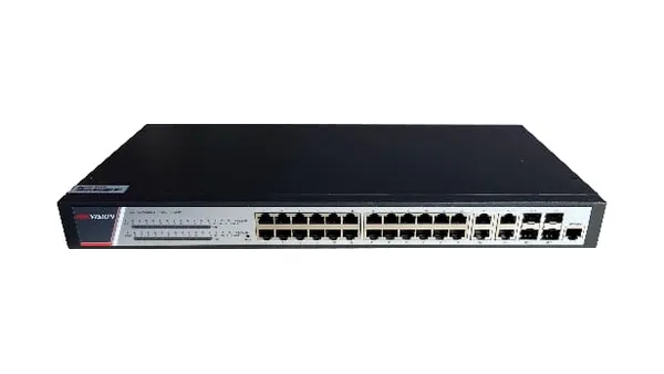 Switch HIKVISION DS-3E2528P(B) 24 Porturi PoE Managed Gigabit